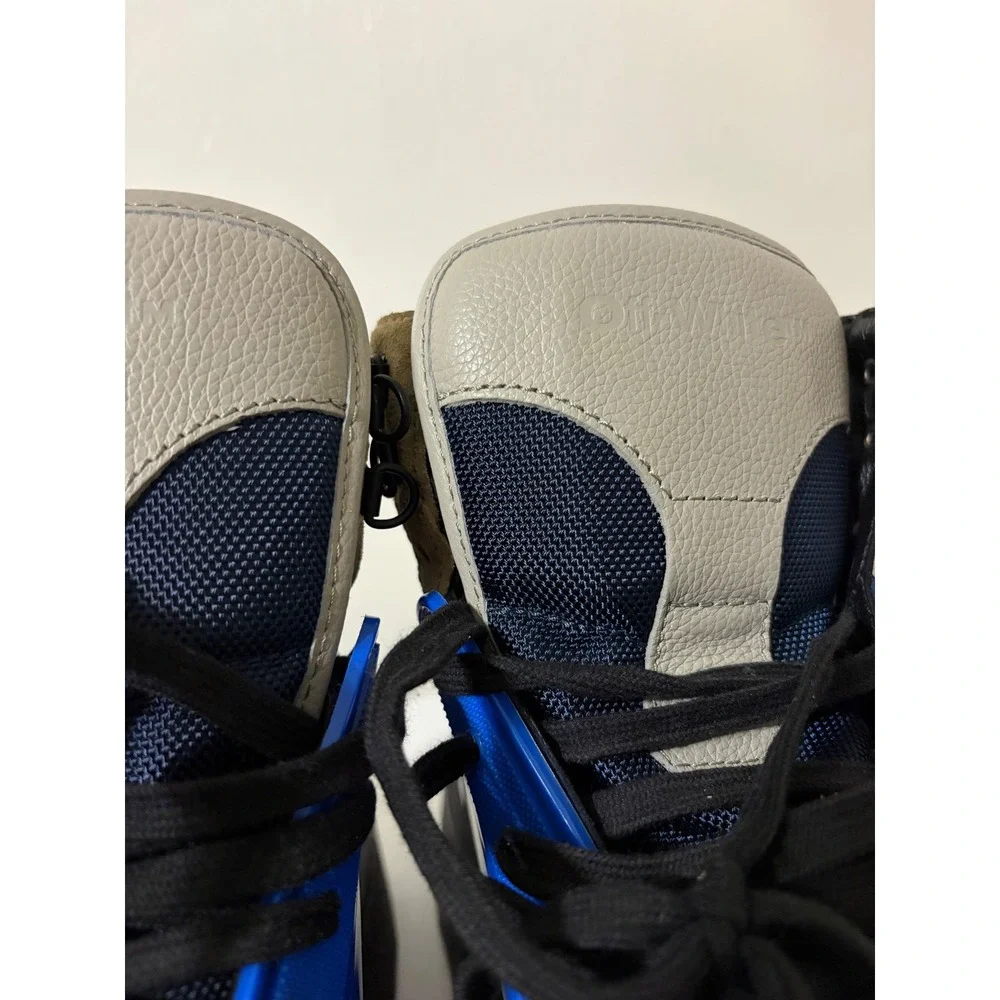 Off-White Hiking Sneaker Boots Mens Blue Tan Colorblock Sponge Sole Excellent